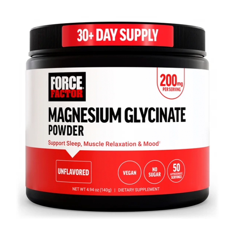 Force Factor Magnesium Glycinate Powder Unflavored 200 mg (50 serv)