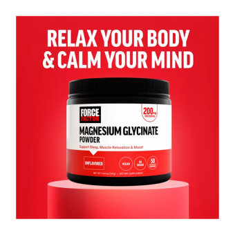 Force Factor Magnesium Glycinate Powder Unflavored 200 mg (50 serv)