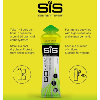 SIS Isotonic Energy Gel + Electrolytes Lemon & Mint (1 gel)