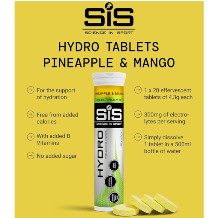SIS Vitamin B + Electrolyte Tablets Pineapple Mango (20 tab)
