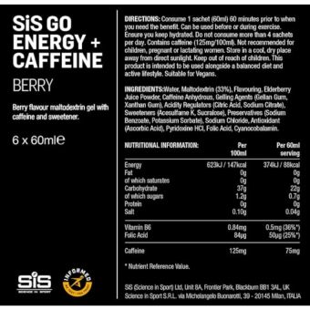 SIS Isotonic Energy Gel + Caffeine Berry (1 gel)