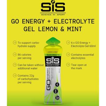 SIS Isotonic Energy Gel + Electrolytes Lemon & Mint (1 gel)