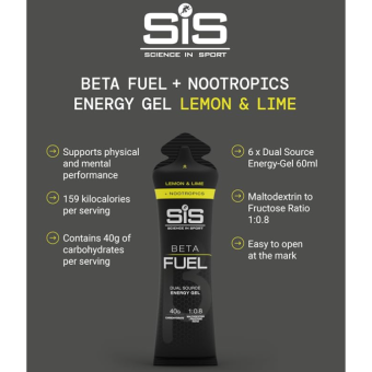 SIS Beta Fuel Gel Nootropics Lemon & Lime (1 gel)