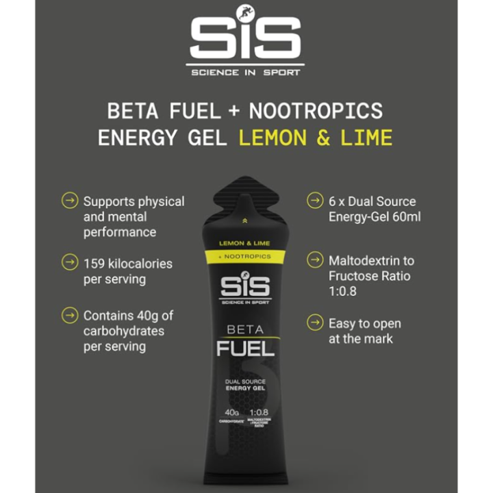 SIS Beta Fuel Gel Nootropics Lemon & Lime (1 gel)