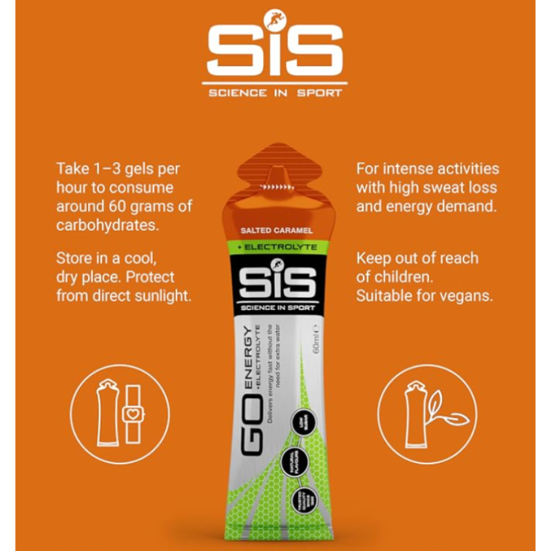 SIS Isotonic Energy Gel + Electrolytes Salted Caramel (1 gel)