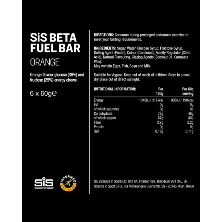 SIS Beta Fuel Energy Chew Orange  (1 packet)