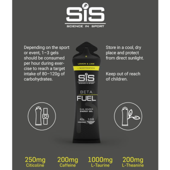 SIS Beta Fuel Gel Nootropics Lemon & Lime (1 gel)