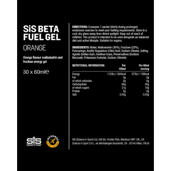 SIS Beta Fuel Gel Orange (1 gel)