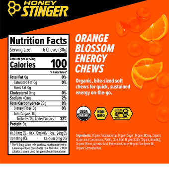 Honey Stinger Energy Chews Orange 50 gr (1 packet)