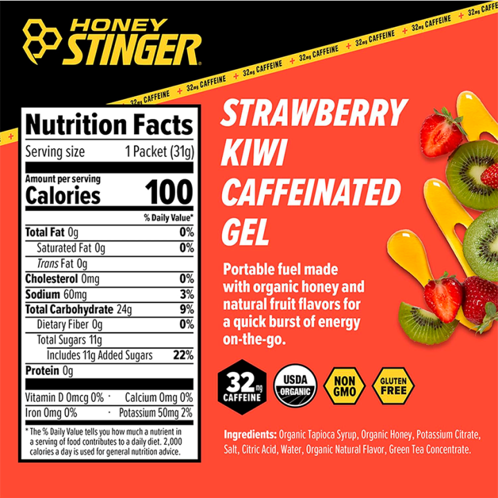 Honey Stinger Gel Strawberry Kiwi (1 gel)
