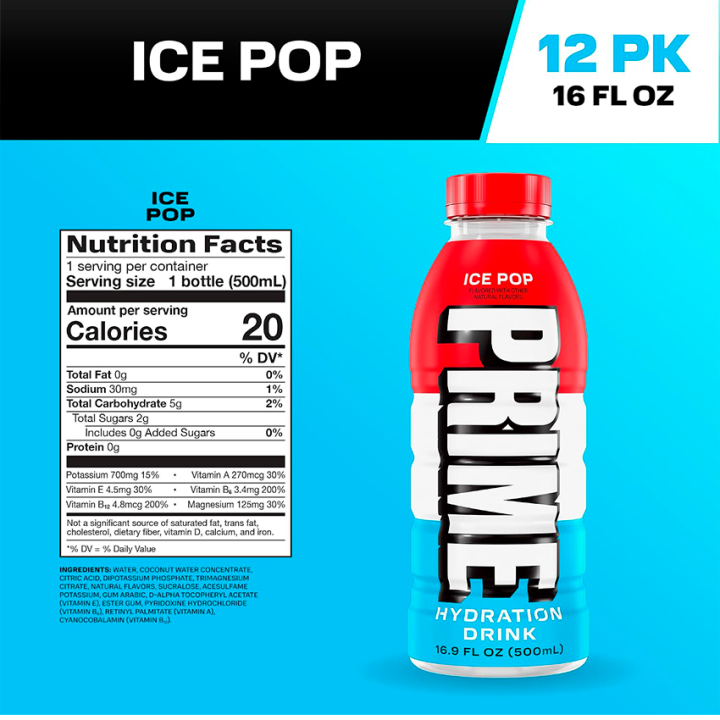 Prime Hydration Ice Pop (16.9 fl oz)