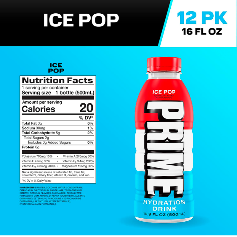 Prime Hydration Ice Pop (16.9 fl oz)