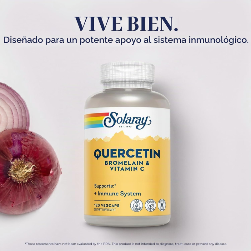 Solaray Quercetin, Bromelain & Vitamin C Complex (120 veg cap)