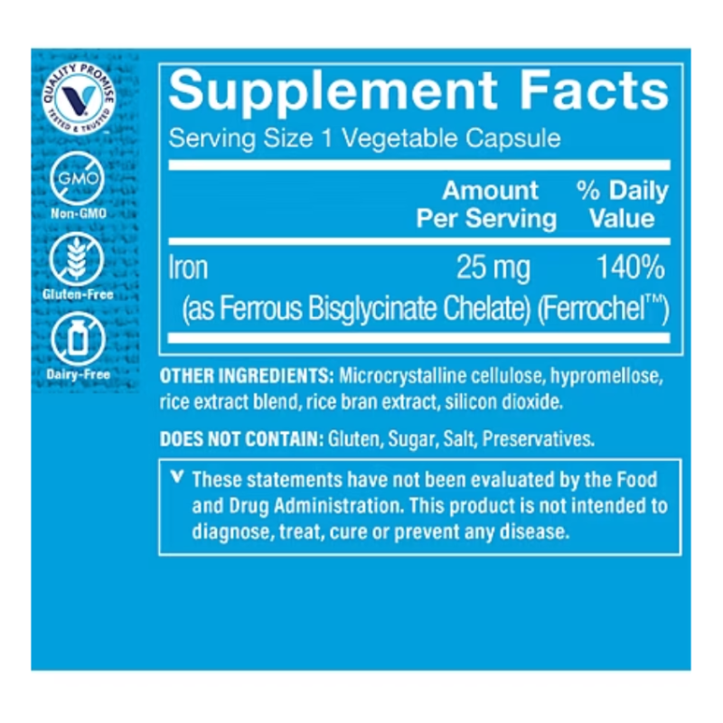 Comfort Iron 25 mg (180 veg cap)