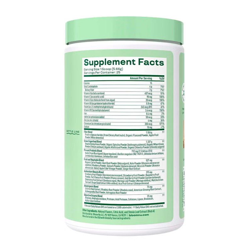 Bloom Green & Superfood Powder Mango (25 serv)