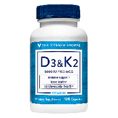 Vitamina D3 5000 UI & K2 100 mcg (120 veg cap)